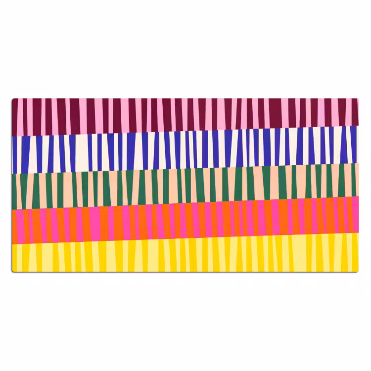 Bureau onderlegger - Patroon - Strepen - Abstract - Modern - Kleurrijk — 2