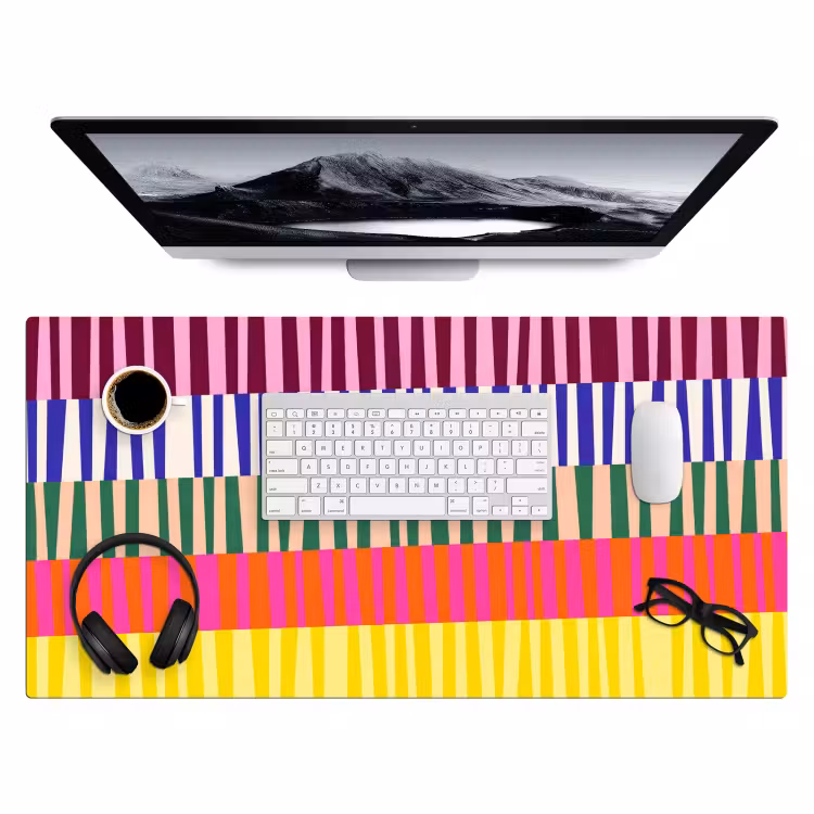 Bureau onderlegger - Patroon - Strepen - Abstract - Modern - Kleurrijk — 4