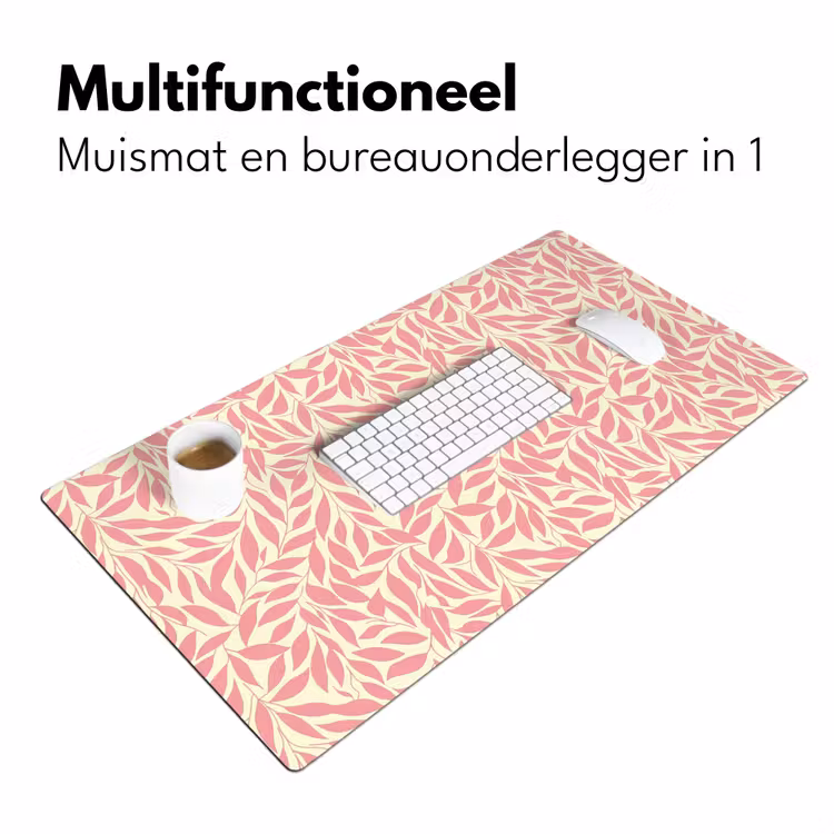 Bureau onderlegger - Roze - Bladeren - Dynamisch - Patroon — 7