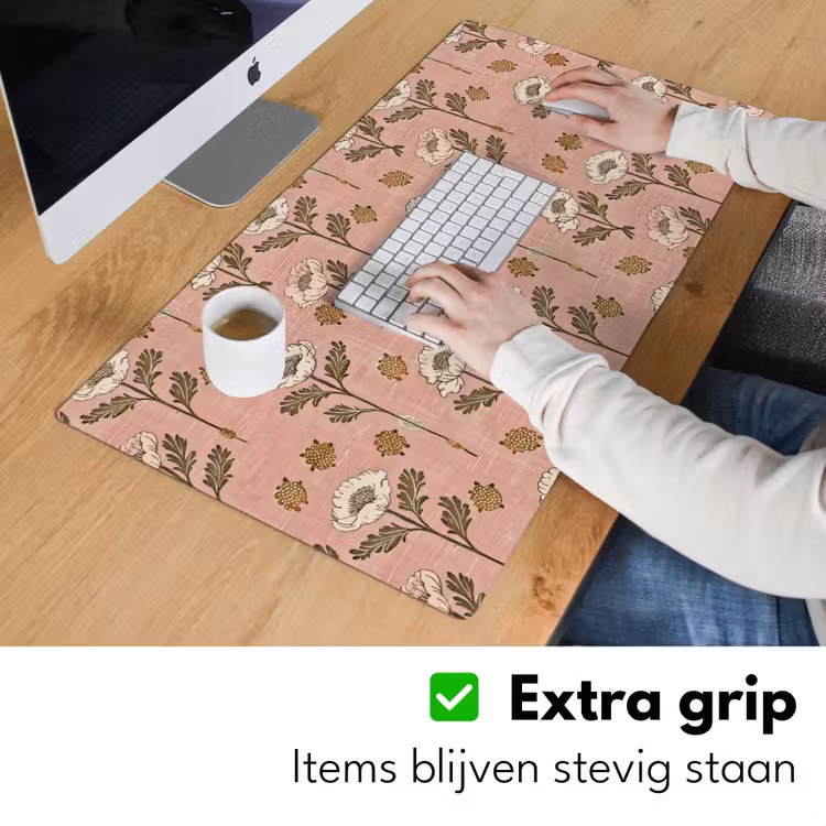 Bureau onderlegger - Roze - Bloemen - Vintage - Textuur — 6