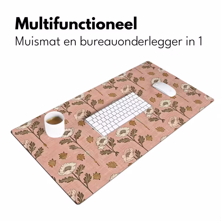 Bureau onderlegger - Roze - Bloemen - Vintage - Textuur — 7