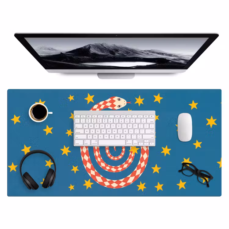 Bureau onderlegger - Slang - Spiraal - Dieren - Illustratie - Rood — 4
