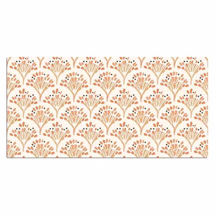 Bureau onderlegger - Terracotta - Waaiers - Schilderachtig - Patroon — 2