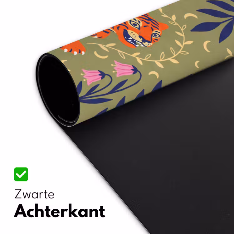 Bureau onderlegger - Tijger - Bladeren - Dieren - Illustratie - Oranje — 5