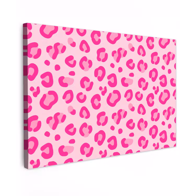 Canvas schilderij - Dierenprint - Patroon - Abstract - Modern - Roze — 1