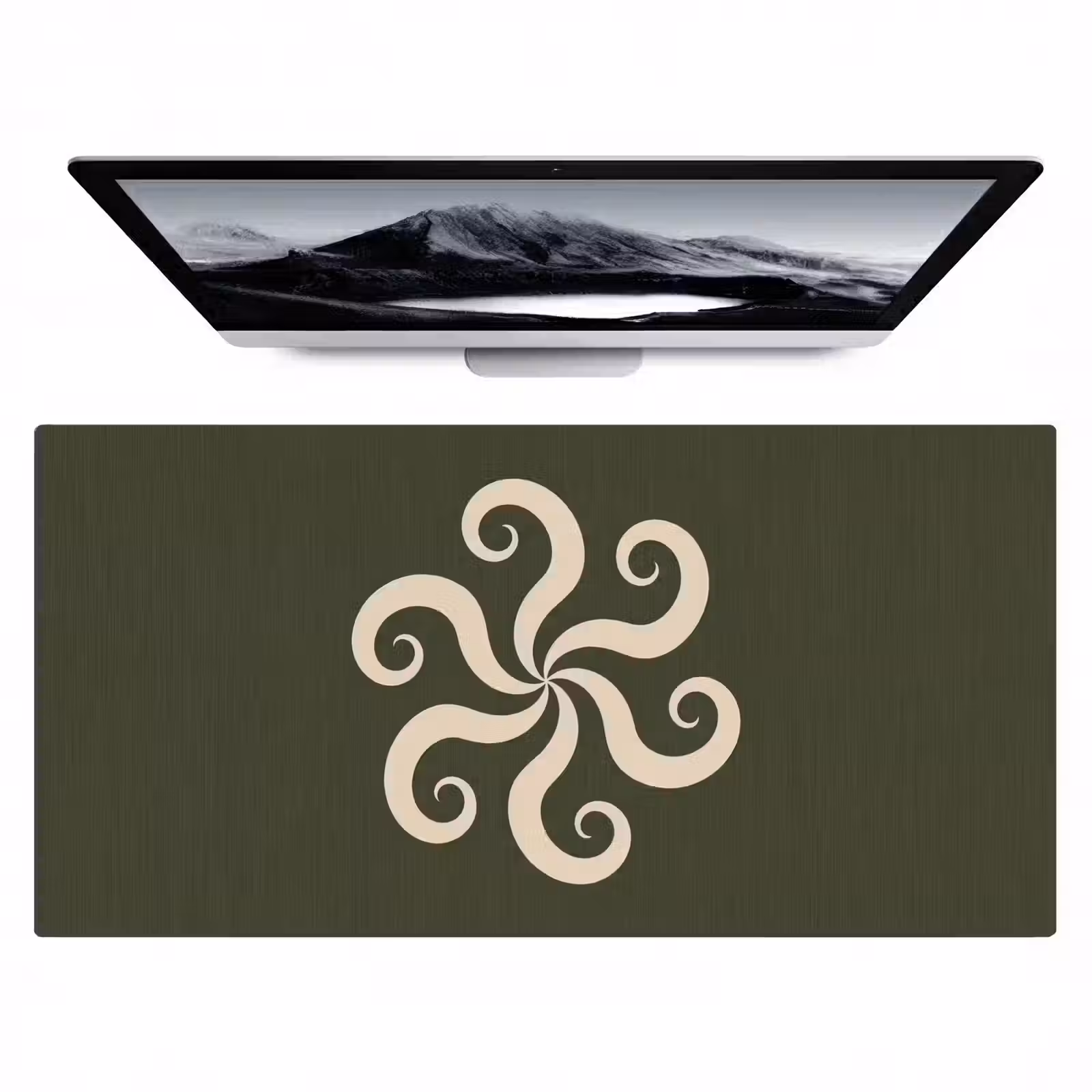 Bureau onderlegger - Patroon - Spiraal - Abstract - Modern - Groen — 1