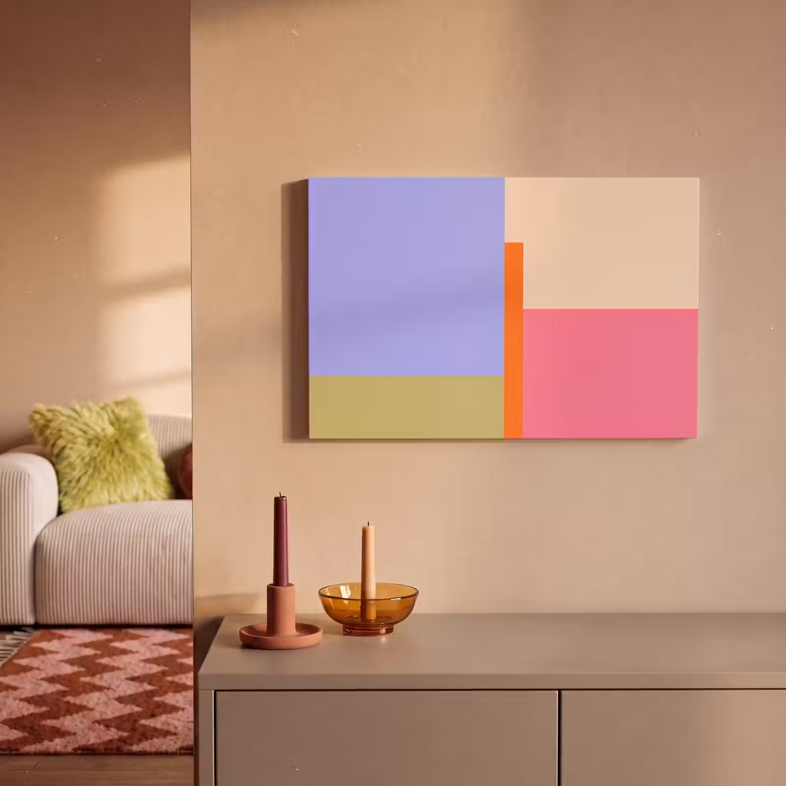 Canvas schilderij - Abstract - Geometrie - Kunst - Modern - Kleurrijk — 1