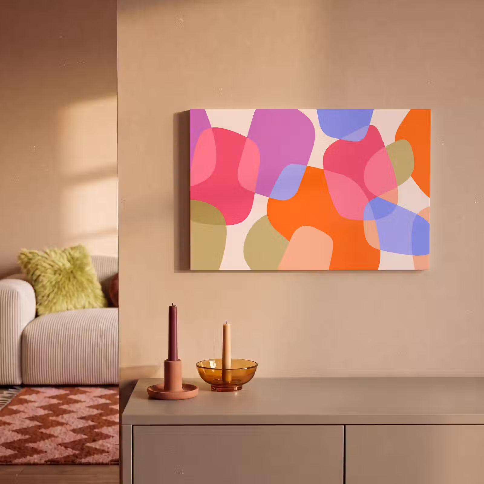 Canvas schilderij - Abstract - Vormen - Modern - Kleurrijk — 1