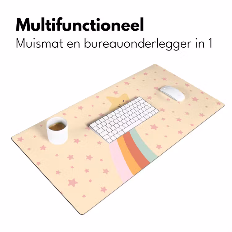 Bureau onderlegger - Ster - Regenboog - Nacht - Illustratie - Pastel — 7