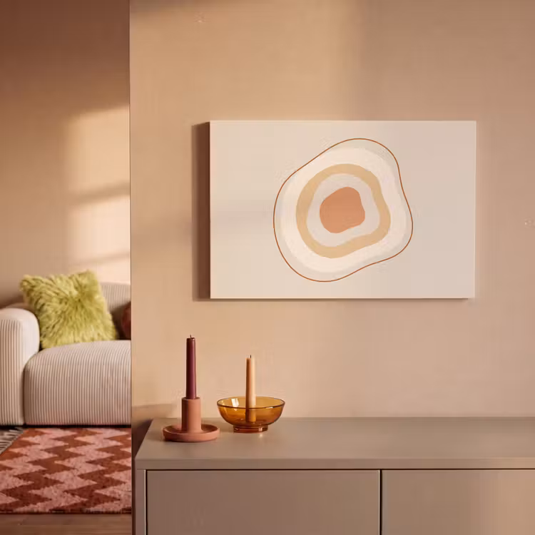 Canvas schilderij - Abstract - Organisch - Modern - Beige - Kunst — 1