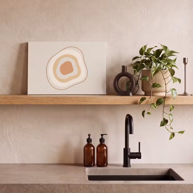 Canvas schilderij - Abstract - Organisch - Modern - Beige - Kunst — 2