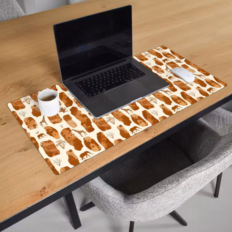 Bureau onderlegger - Terracotta - Safari - Dieren - Patroon — 3