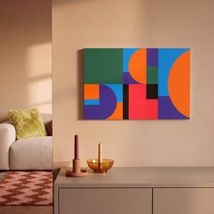 Canvas schilderij - Geometrisch - Abstract - Vormen - Kleurrijk - Modern — 1