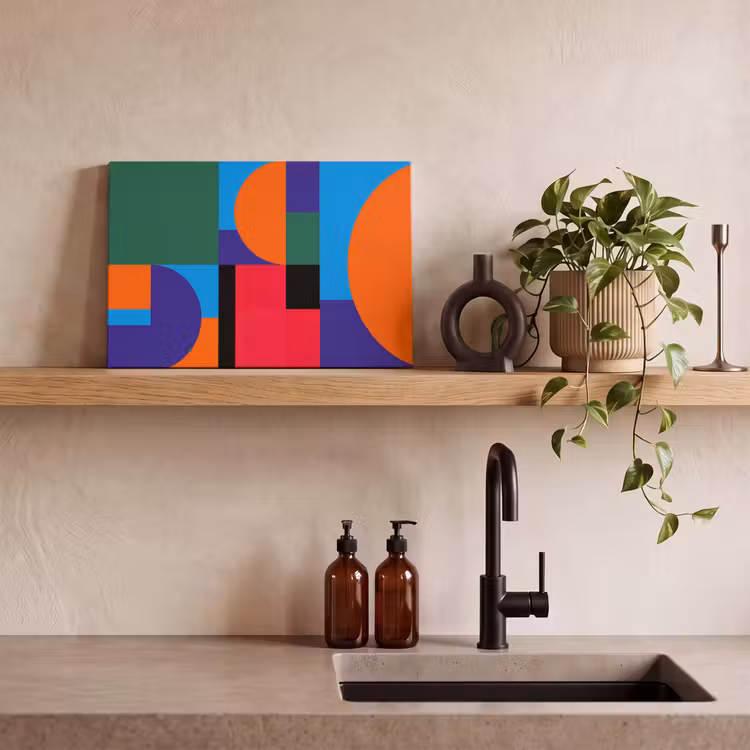Canvas schilderij - Geometrisch - Abstract - Vormen - Kleurrijk - Modern — 2