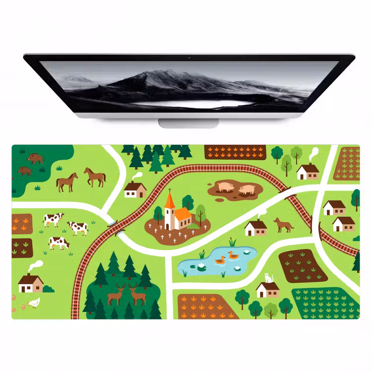 Bureau onderlegger - Platteland - Dieren - Illustratie — 1