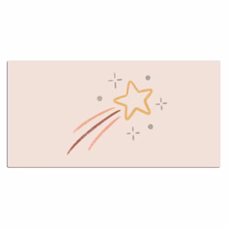 Bureau onderlegger - Ster - Vallend - Illustratie - Pastel — 2