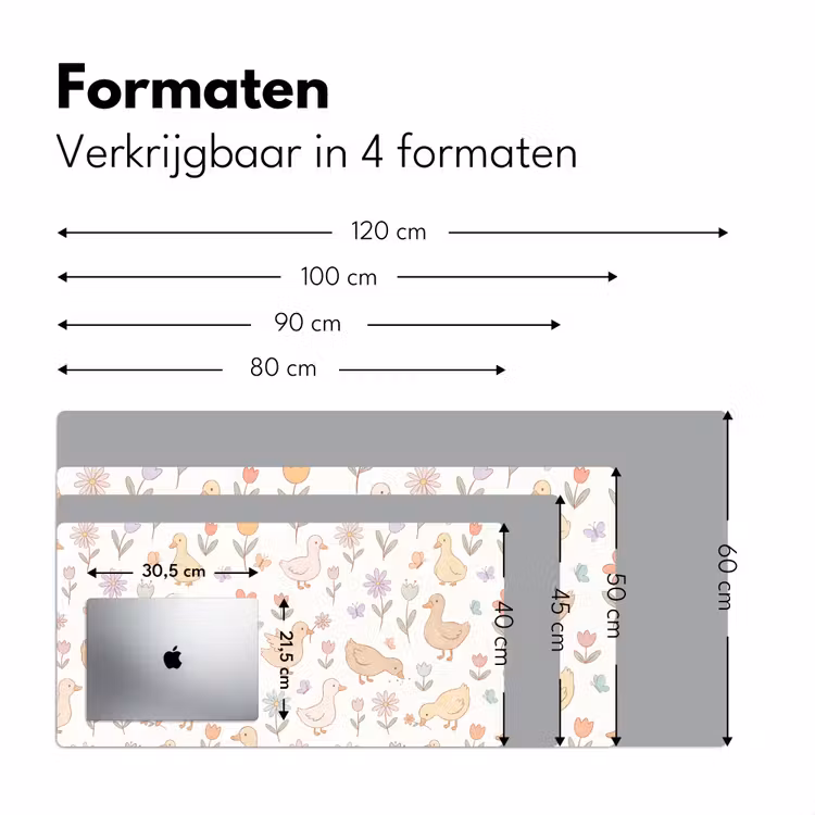 Bureau onderlegger - Vogel - Bloemen - Patroon - Pastel - Dieren — 8