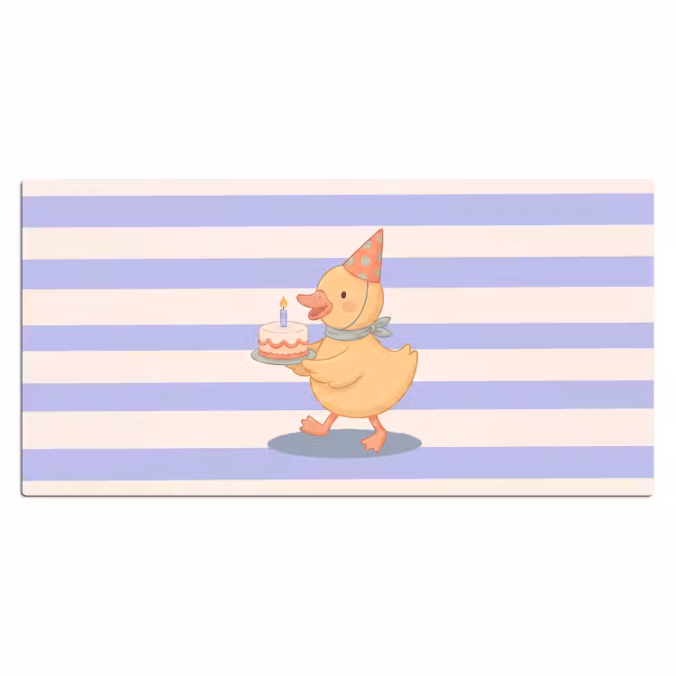 Bureau onderlegger - Vogel - Feest - Taart - Kinder - Illustratie — 2