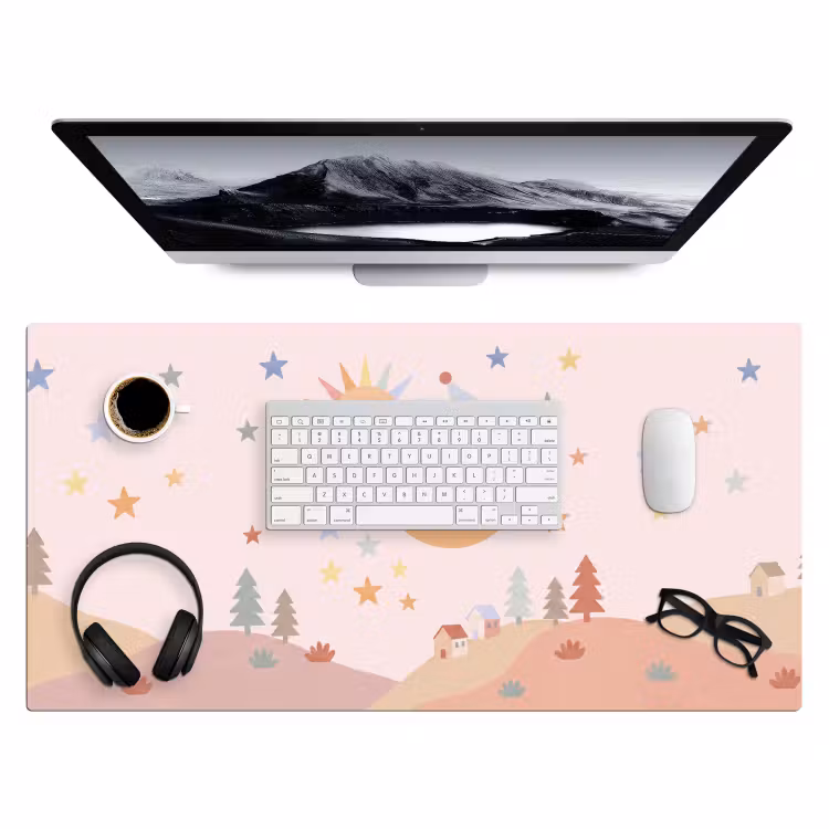 Bureau onderlegger - Zon - Maan - Sterren - Kinderkamer - Pastel — 4