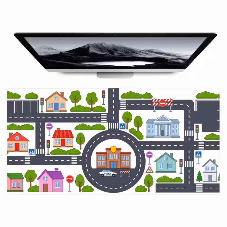 Bureau onderlegger - Stad - Plattegrond - Illustratie — 1