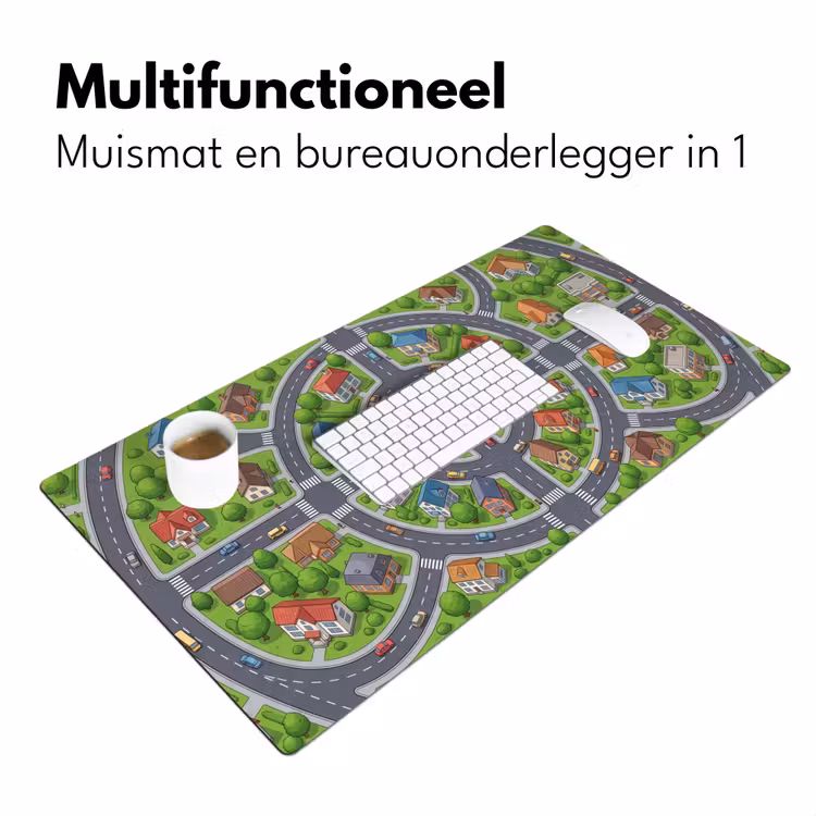 Bureau onderlegger - Woonwijk - Bovenaf - Cartoon — 7