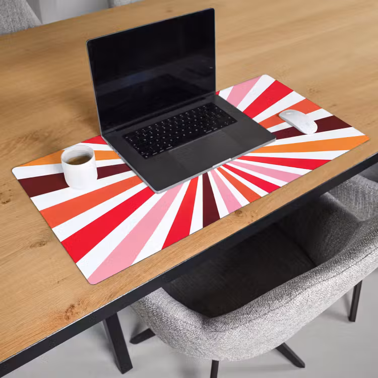 Bureau onderlegger - Zon - Stralen - Abstract - Kleurrijk — 3