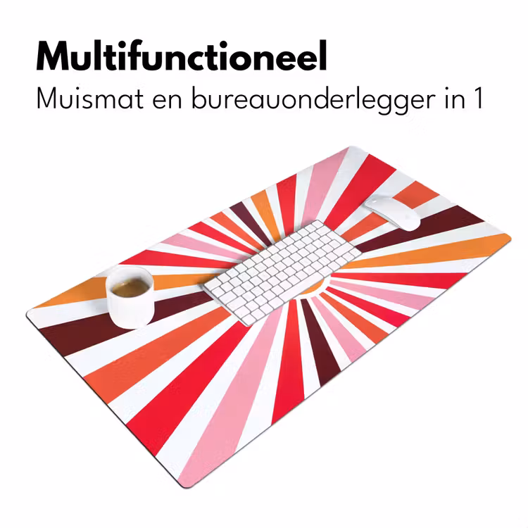 Bureau onderlegger - Zon - Stralen - Abstract - Kleurrijk — 7