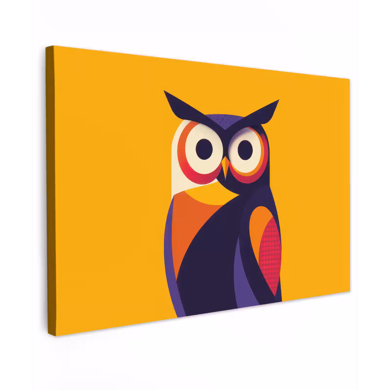 Canvas schilderij - Uil - Grafisch - Kleurrijk - Ogen — 1