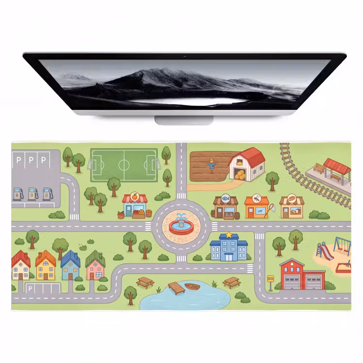 Bureau onderlegger - Plattegrond - Dorp - Kind — 1