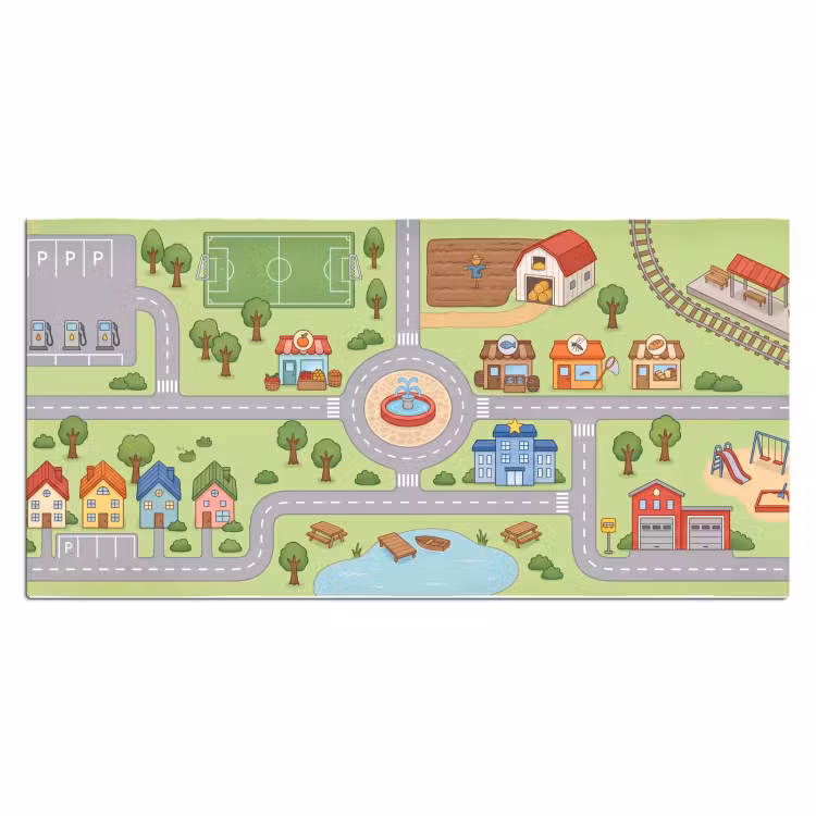 Bureau onderlegger - Plattegrond - Dorp - Kind — 2