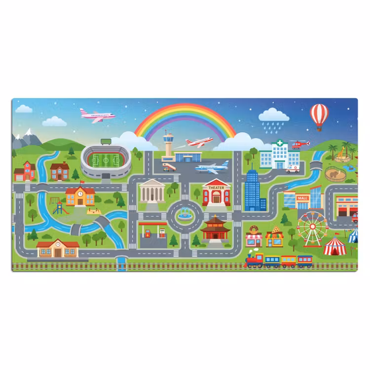 Bureau onderlegger - Stad - Plattegrond - Cartoon — 2
