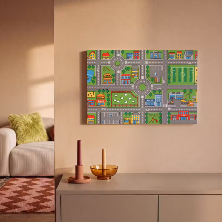 Canvas schilderij - Gebouwen - Straten - Kinderlijk — 1