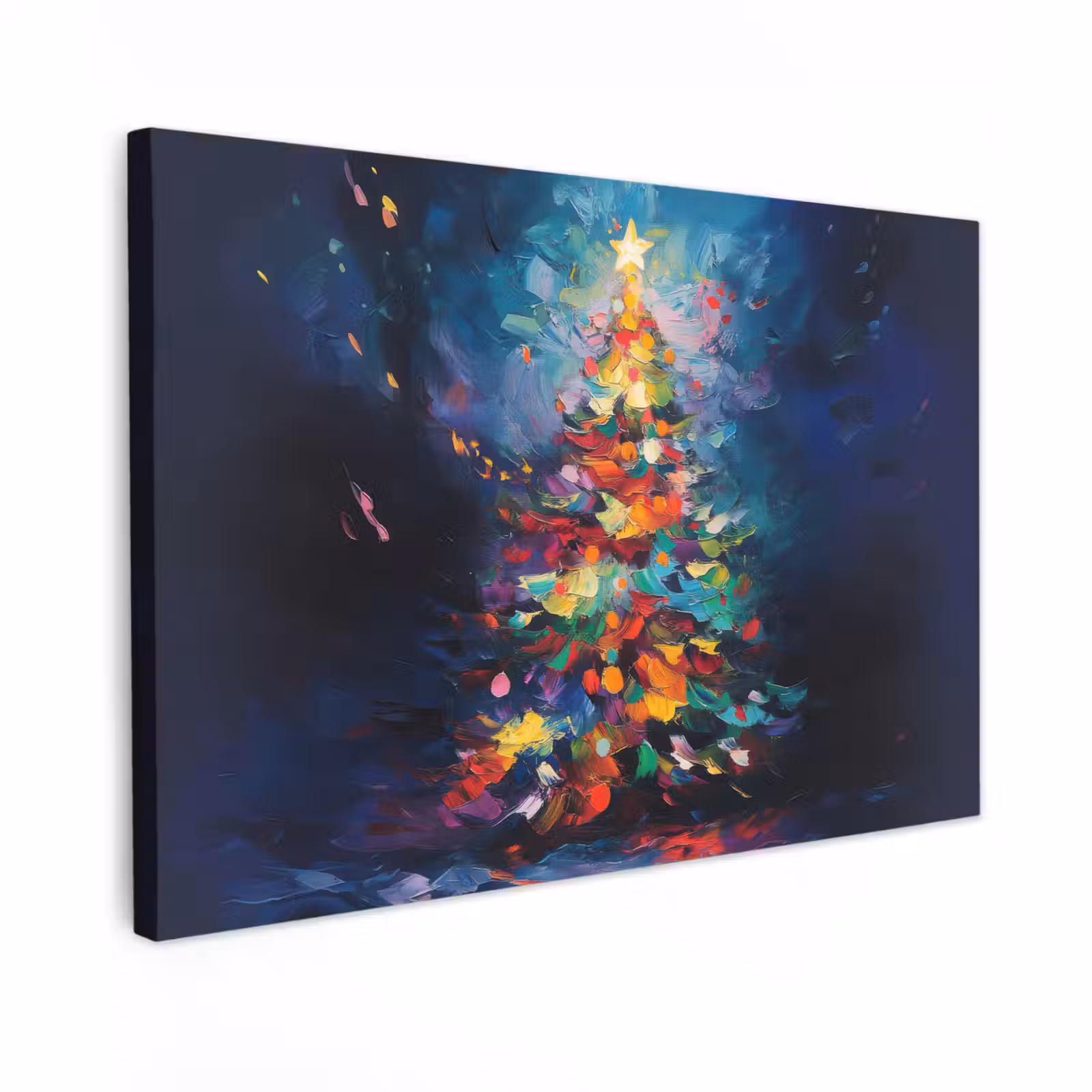 Canvas schilderij - Kerstboom - Kerst - Abstract - Kleurrijk — 1