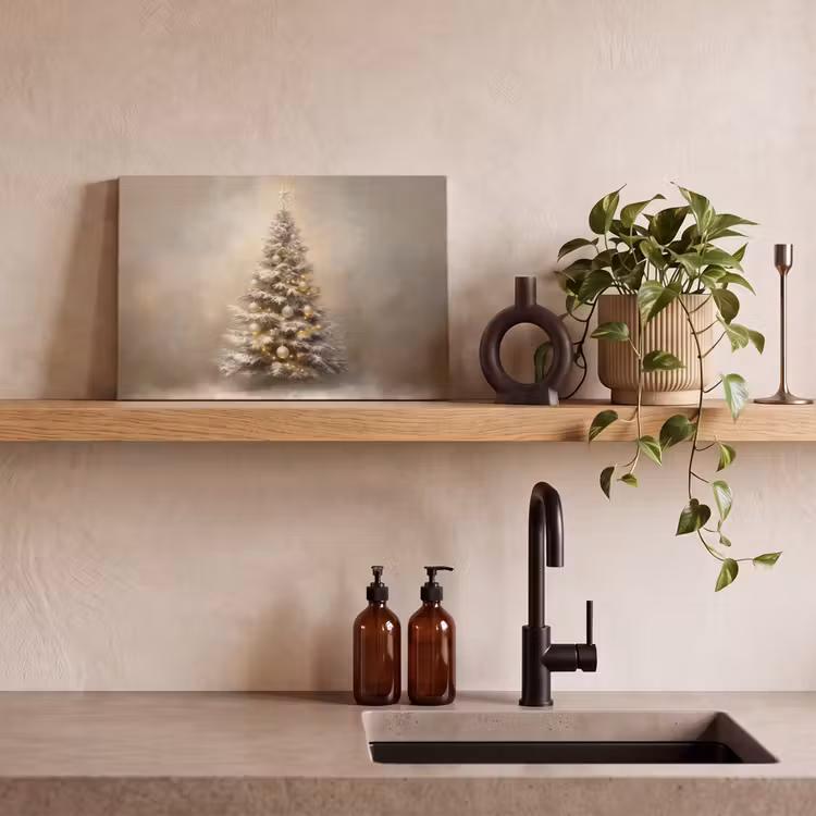 Canvas schilderij - Kerst - kerstboom - Sneeuw - Art — 3