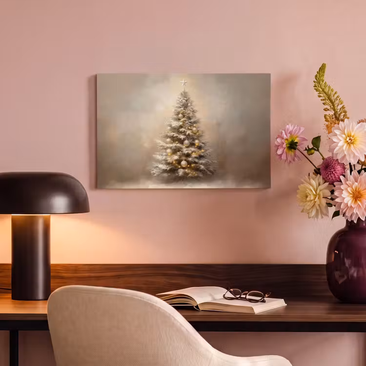 Canvas schilderij - Kerst - kerstboom - Sneeuw - Art — 4