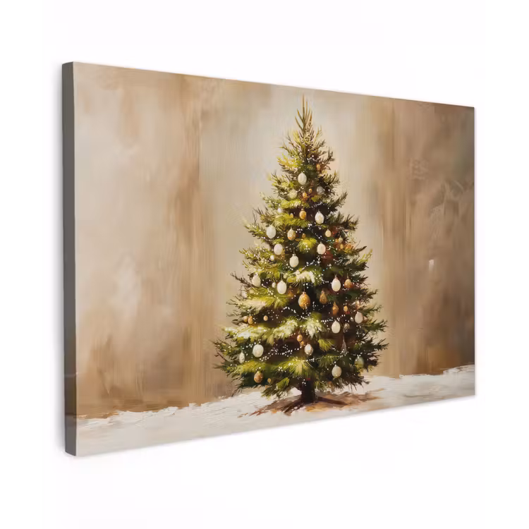 Canvas schilderij - Kerst - Sfeer - Groen — 1