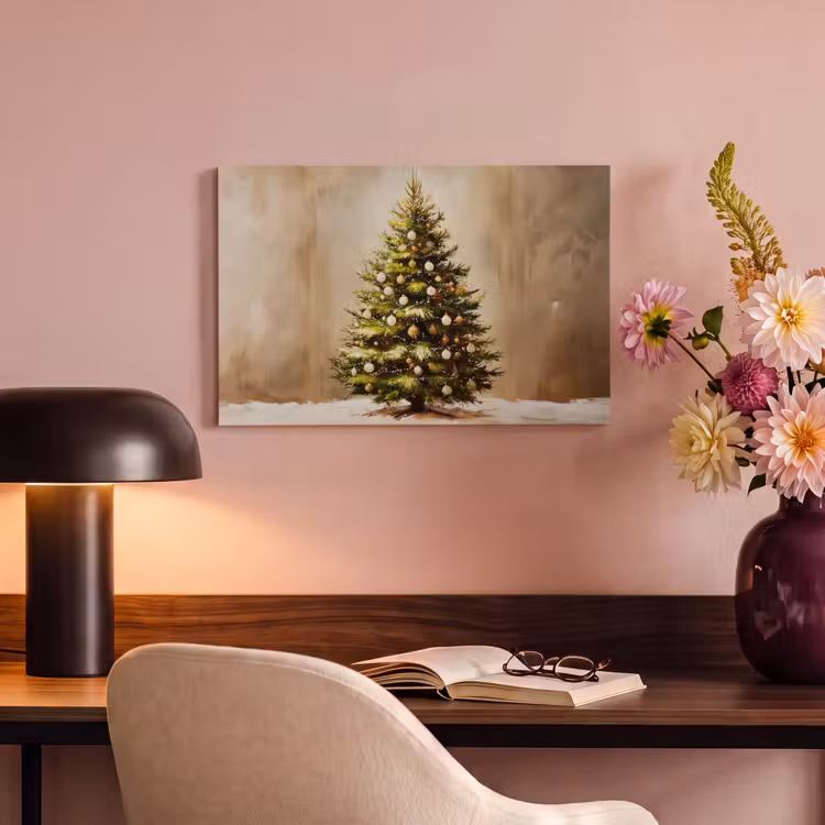 Canvas schilderij - Kerst - Sfeer - Groen — 4