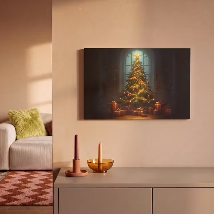 Canvas schilderij - Kerstboom - Cadeau - Kerst - Winter — 2