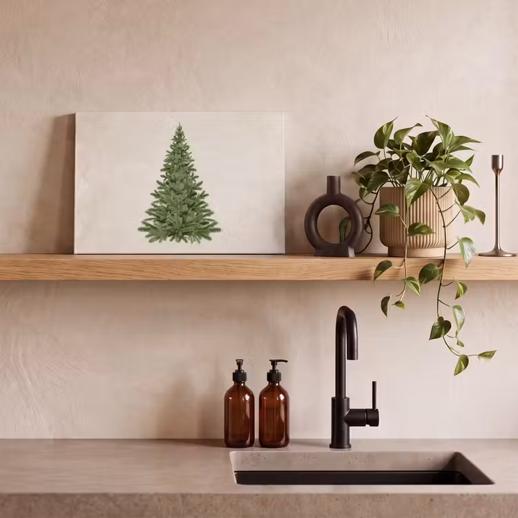 Canvas schilderij - Kerstboom - Groen - Kerstmis - Feestdagen — 3