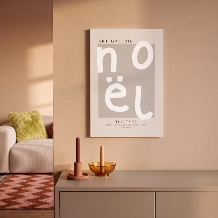 Canvas schilderij - Kerstmis - Quotes - Noël - Wit - Beige — 2