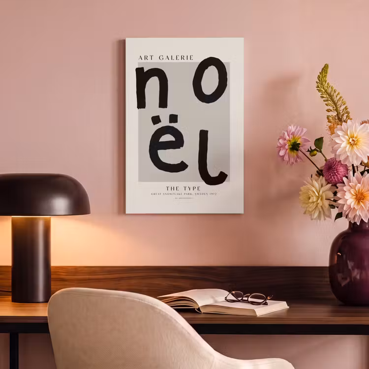 Canvas schilderij - Quotes - Noël - Zwart - Beige - Kerst — 4
