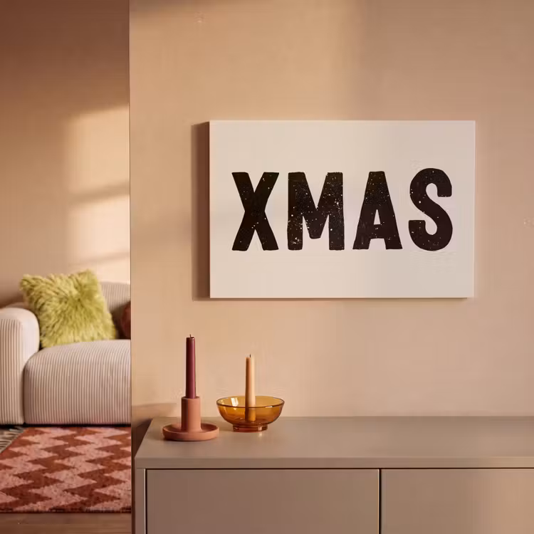 Canvas schilderij - Kerst - Beige - Quotes - Xmas - Feestdagen — 2