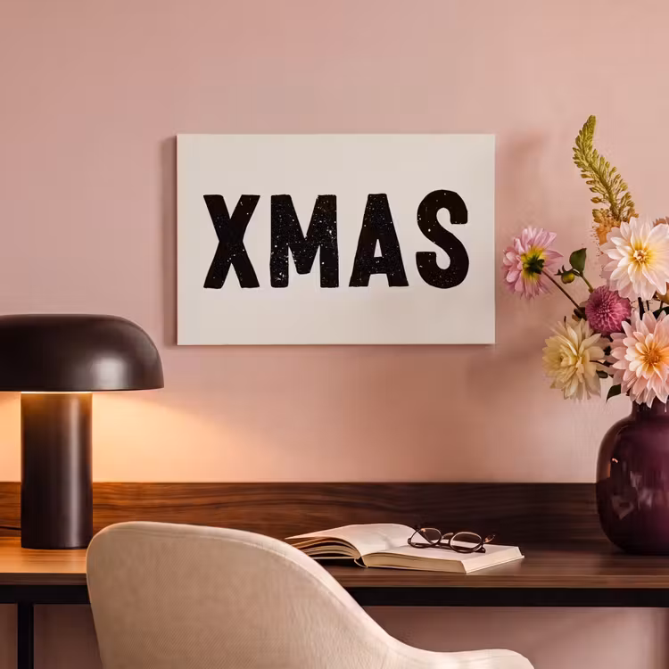 Canvas schilderij - Kerst - Beige - Quotes - Xmas - Feestdagen — 4
