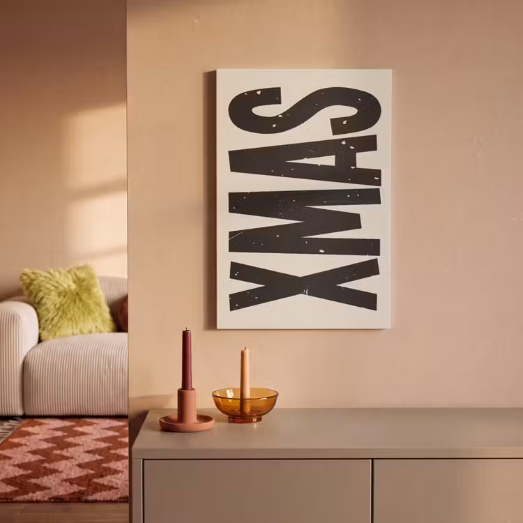 Canvas schilderij - Kerst - Christmas - Japandi - Beige — 2
