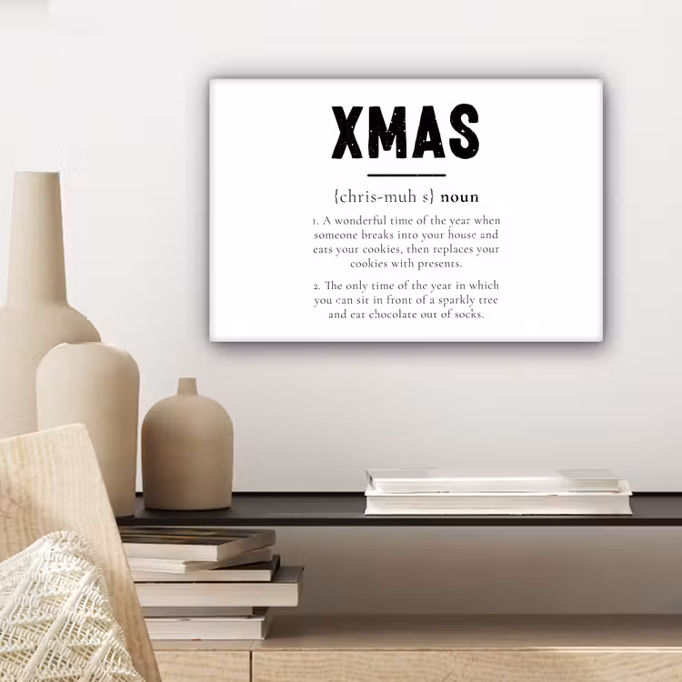 Canvas schilderij - Kerst - Wit - Xmas - Quotes - Feestdagen — 5