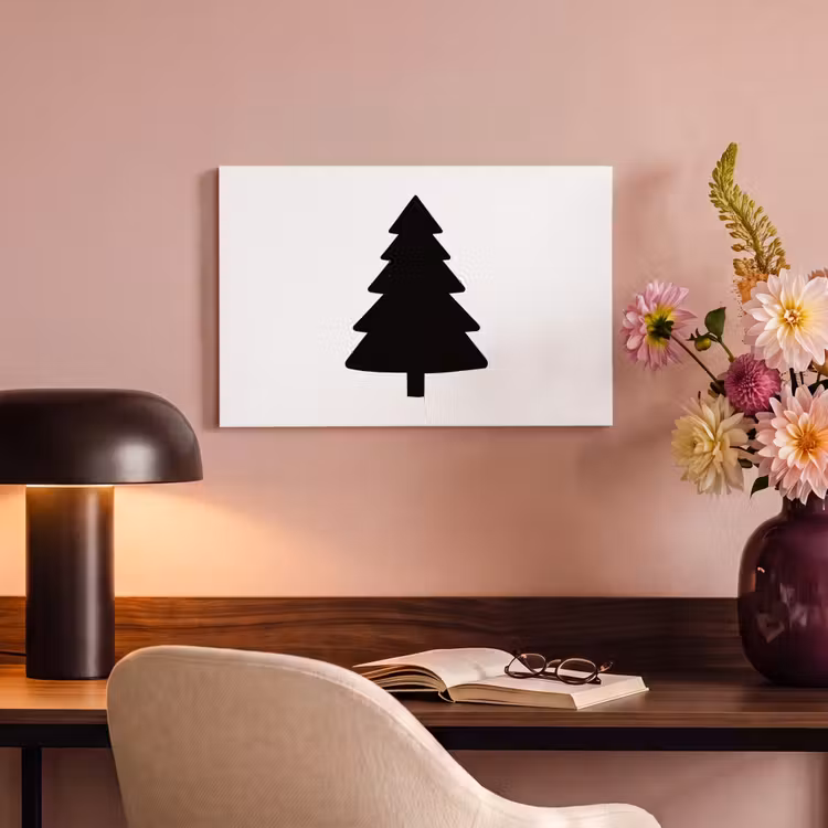 Canvas schilderij - Kerstboom - Zwart - Kerstmis - Feest — 4