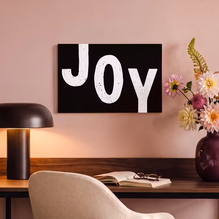 Canvas schilderij - Kerstmis - Quotes - Joy - Zwart - Feest — 4