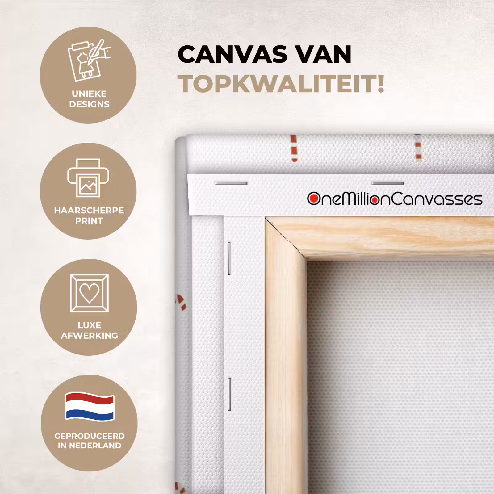 Canvas schilderij - Patroon - Sterren - Zuurstok - Wit — 1