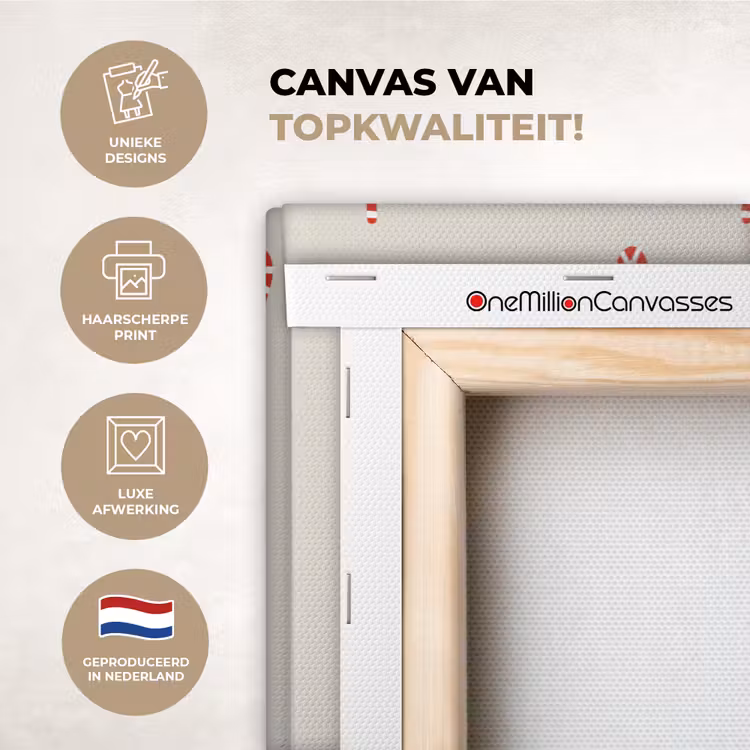 Canvas schilderij - Patroon - Zuurstokken - Beige — 1