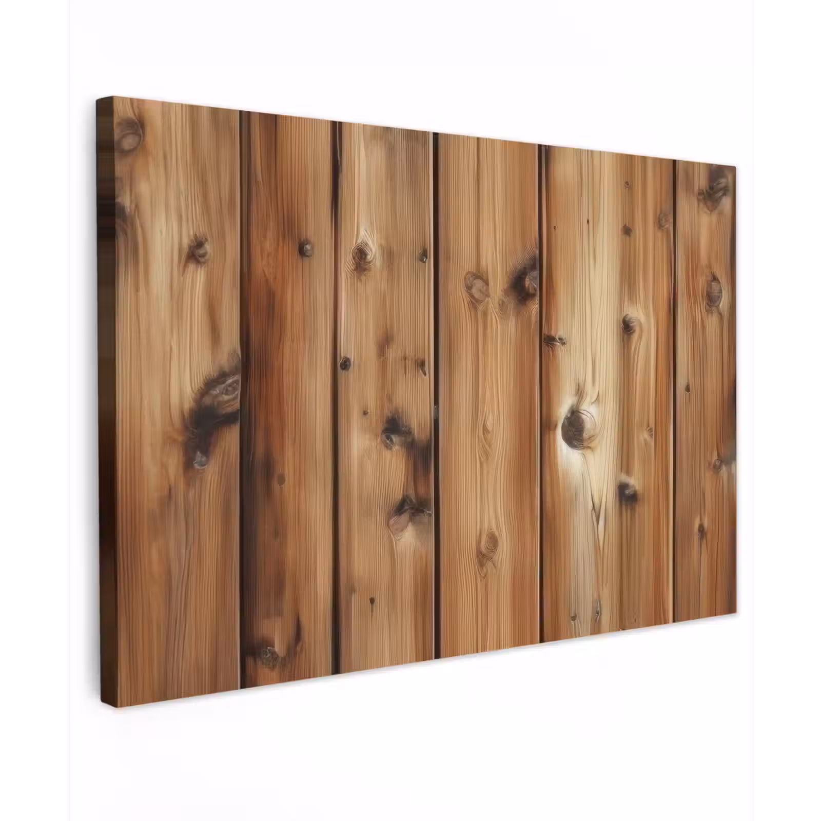 Canvas schilderij - Hout - Planken - Bruin — 1